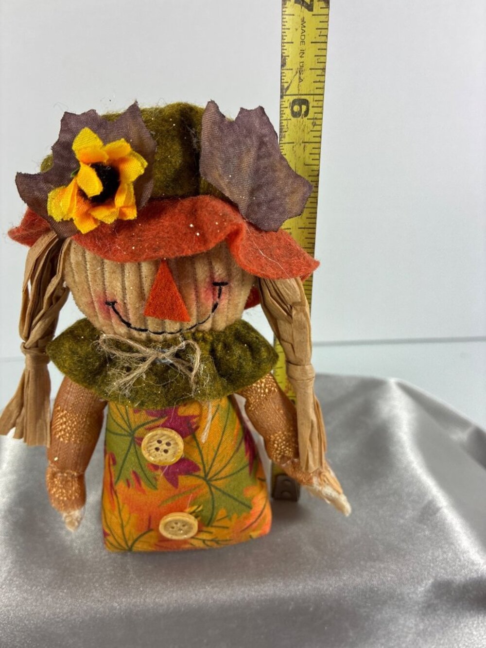 Handmade Fall Scarecrow Shelf Sitter - Picture 10 of 10